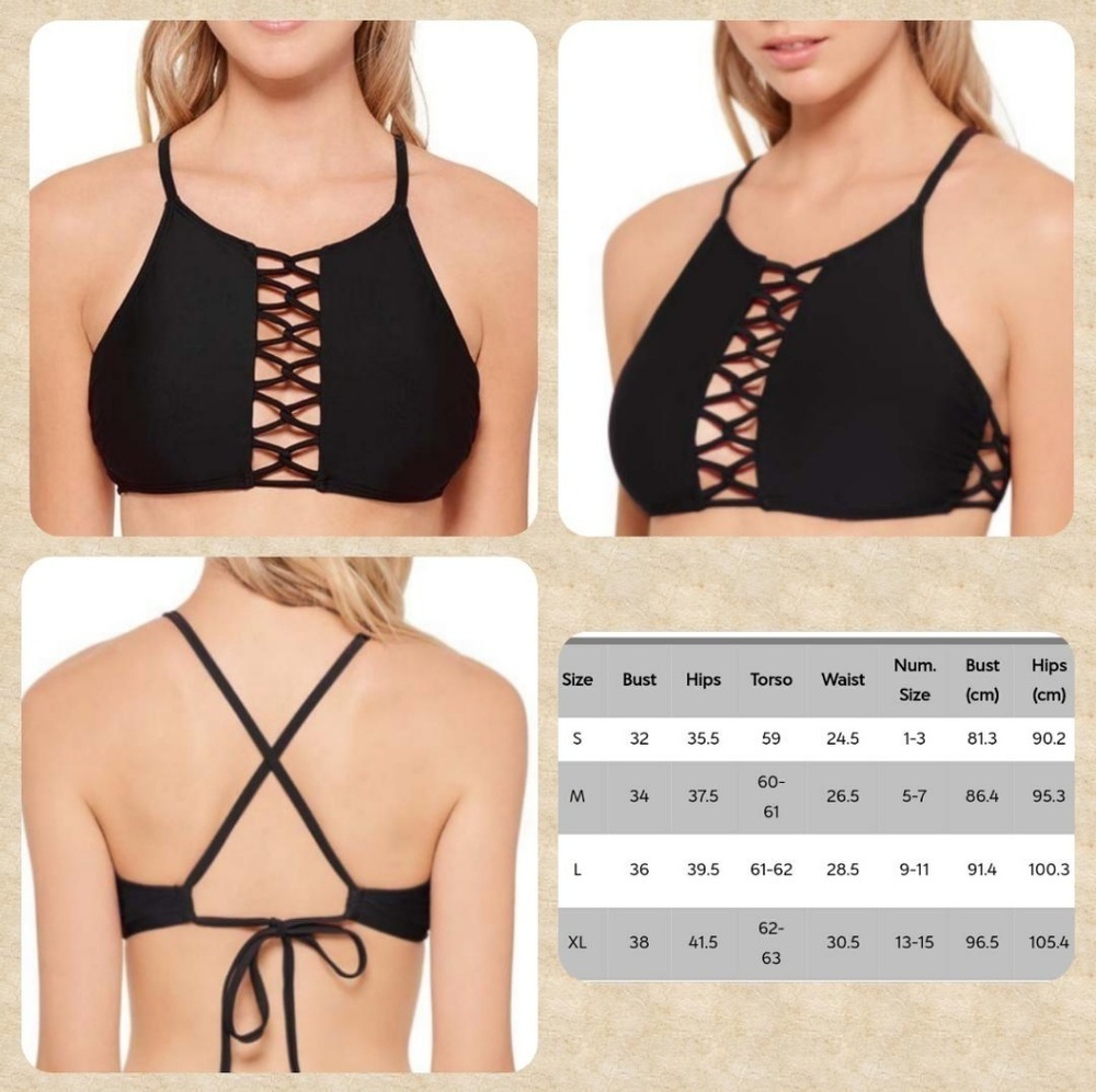 NEW! Halter Laced Cross-back Bikini Top! - Picture 1 of 1